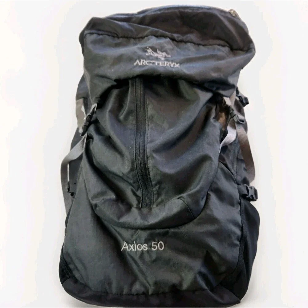 Arc'teryx Axios 50 Backpack Black 50L Lightweight Hiking Pack Discontinued